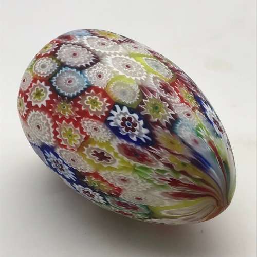 Vintage Italian `Millefiori` Art Glass Paperweight