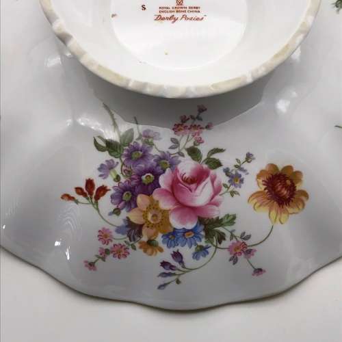 Large Royal Crown Derby `Posies` Pedestal Bowl