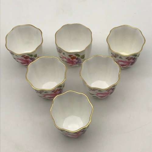 Six Royal Crown Derby `Posies` Egg Cups
