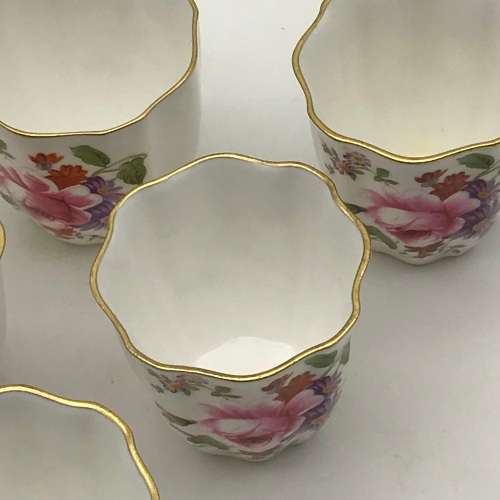 Six Royal Crown Derby `Posies` Egg Cups