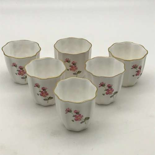 Six Royal Crown Derby `Posies` Egg Cups