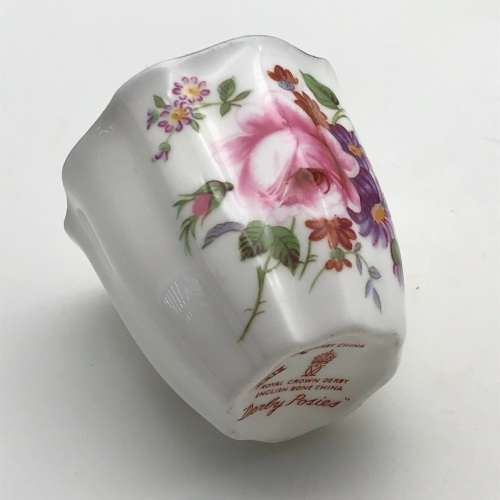 Six Royal Crown Derby `Posies` Egg Cups