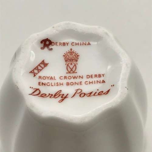 Six Royal Crown Derby `Posies` Egg Cups