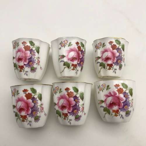 Six Royal Crown Derby `Posies` Egg Cups