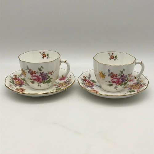Early Royal Crown Derby `Posies` Tea Set for Two