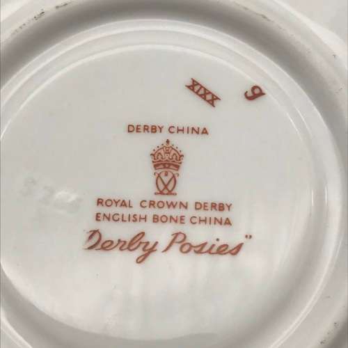 Early Royal Crown Derby `Posies` Tea Set for Two