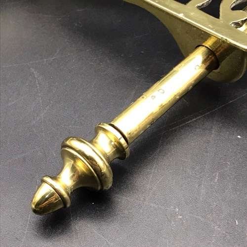 Antique Brass & Iron Table Screen (Possibly Chinese)