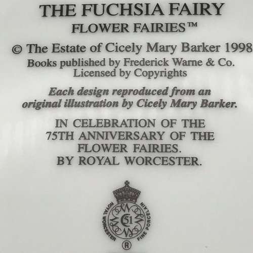 Royal Worcester `The Fuchsia Fairy` Plate (Boxed)