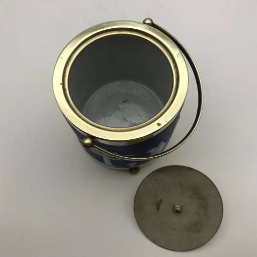 Antique Blue Wedgwood Jasperware Biscuit Barrel