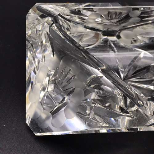 Art Deco `Rose-Cut` Crystal Ashtray