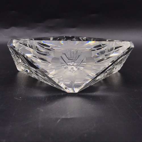 Art Deco `Rose-Cut` Crystal Ashtray