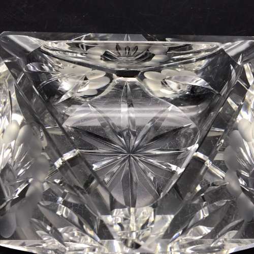 Art Deco `Rose-Cut` Crystal Ashtray