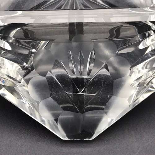Art Deco `Rose-Cut` Crystal Ashtray
