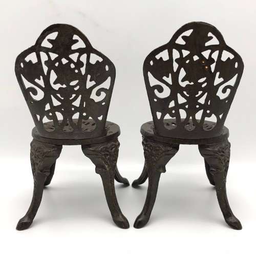 Vintage Cast Iron Doll`s Table & Chairs