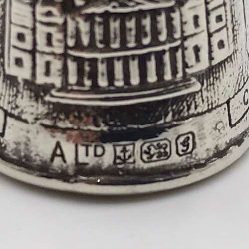 Early Solid Silver `Charles & Diana` Thimble