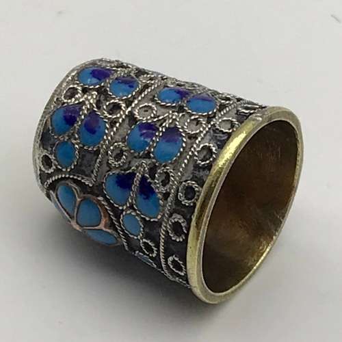 Attractive Enamelled Vintage Thimble