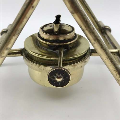 Antique Brass `Tea Kettle on Stand` (W.S.&S)