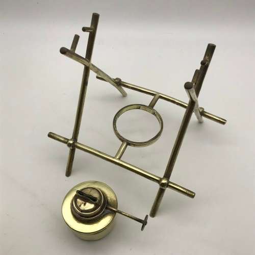 Antique Brass `Tea Kettle on Stand` (W.S.&S)