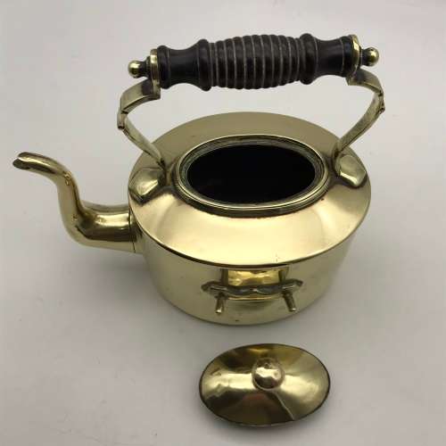 Antique Brass `Tea Kettle on Stand` (W.S.&S)