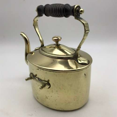 Antique Brass `Tea Kettle on Stand` (W.S.&S)
