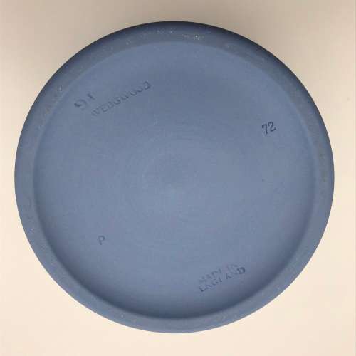 Blue `Wedgwood` Commemorative Jar & Lid