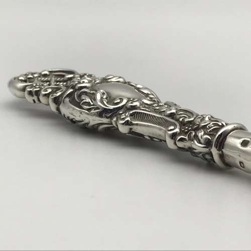 Large Victorian Sterling Silver Button Hook