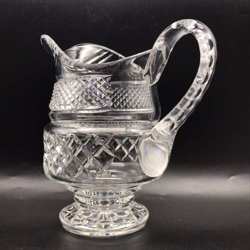 Large Vintage `Cut-Crystal` Water Jug