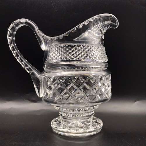 Large Vintage `Cut-Crystal` Water Jug