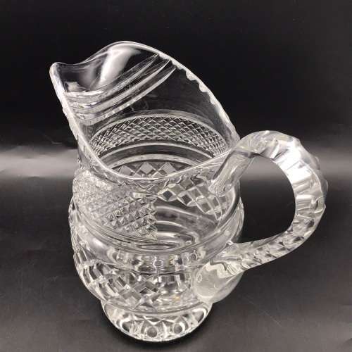 Large Vintage `Cut-Crystal` Water Jug