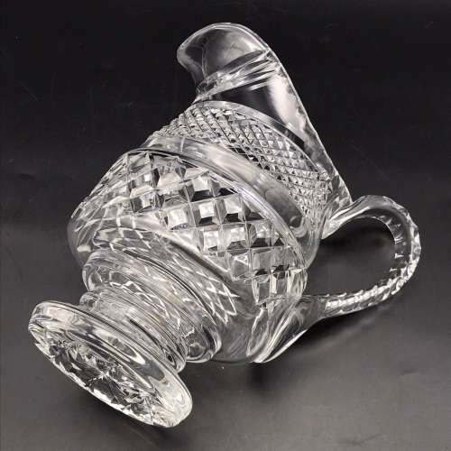 Large Vintage `Cut-Crystal` Water Jug