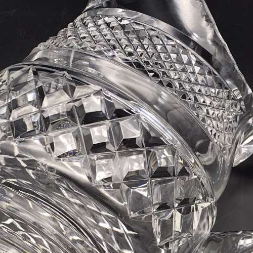 Large Vintage `Cut-Crystal` Water Jug