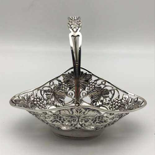 Solid Silver `Art Nouveau` Basket (1904)