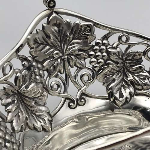 Solid Silver `Art Nouveau` Basket (1904)