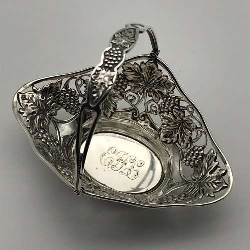Solid Silver `Art Nouveau` Basket (1904)