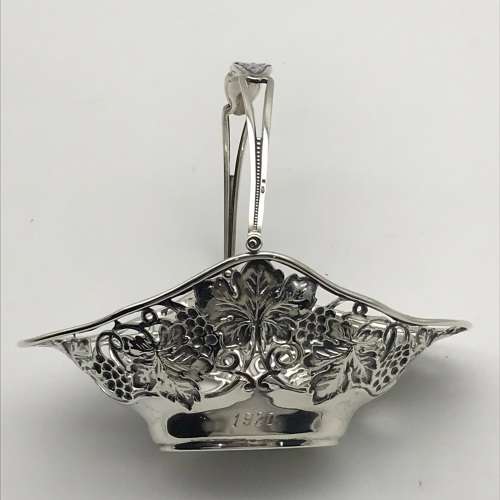 Solid Silver `Art Nouveau` Basket (1904)