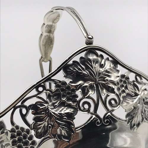 Solid Silver `Art Nouveau` Basket (1904)