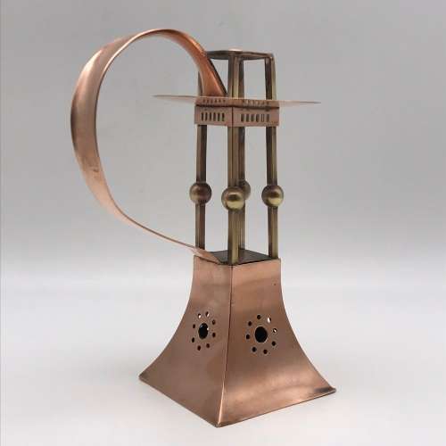 Antique `Arts & Crafts` Copper & Brass Chamberstick
