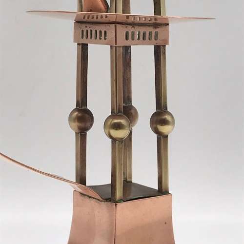 Antique `Arts & Crafts` Copper & Brass Chamberstick