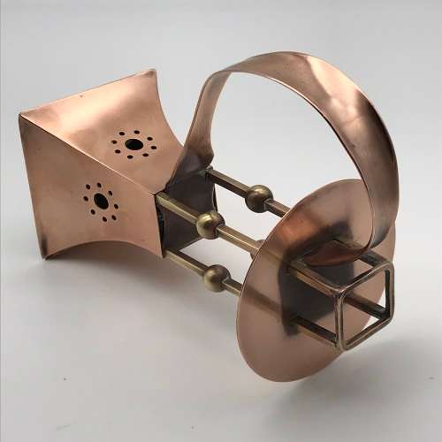 Antique `Arts & Crafts` Copper & Brass Chamberstick