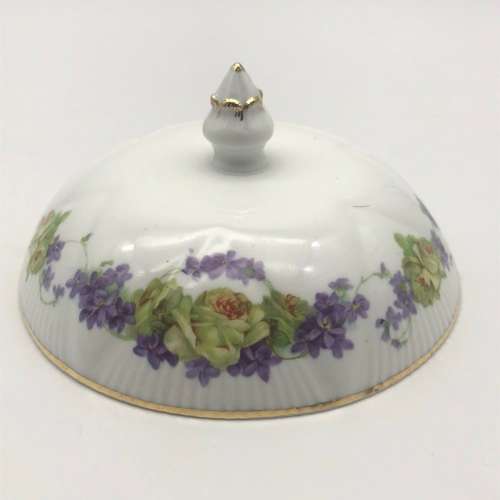 Antique `Shelley` Butter Dish & Lid