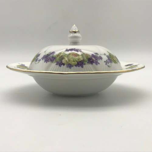 Antique `Shelley` Butter Dish & Lid