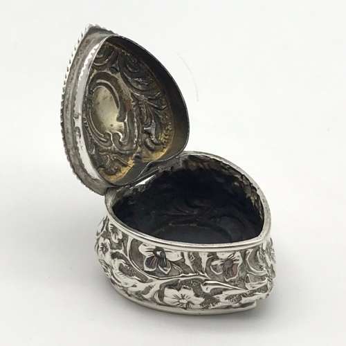 Small Victorian Silver Heart Box (1895)