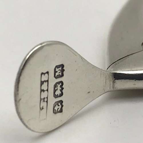 Unusual Solid Silver `Wishbone` Sugar Tongs