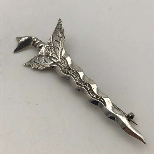 Vintage Sterling Silver `Kris Dagger` Brooch