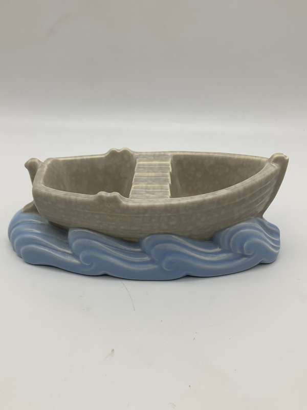Scarce Vintage `Poole Pottery` Rowing Boat Ashtray