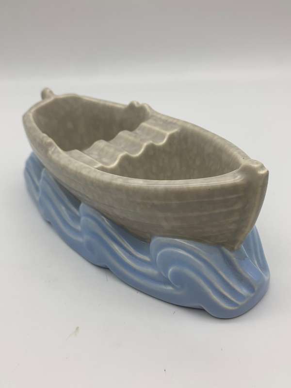 Scarce Vintage `Poole Pottery` Rowing Boat Ashtray