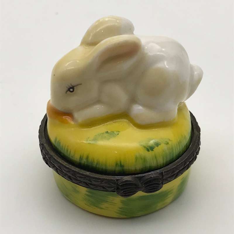Vintage Collectable German Bird, Crystal Teddy Bear & Bunny Trinket Box