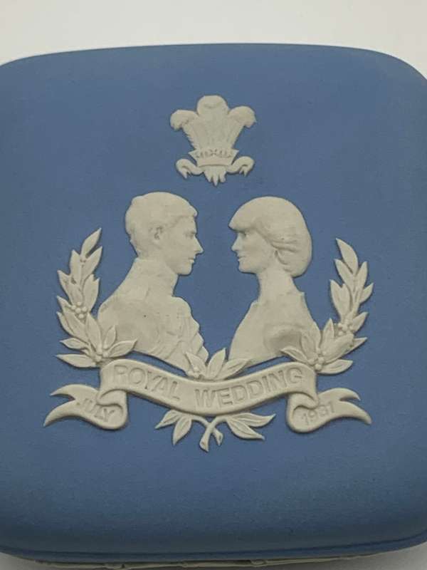 Blue `Wedgwood` Jasperware Box (Royal Wedding)