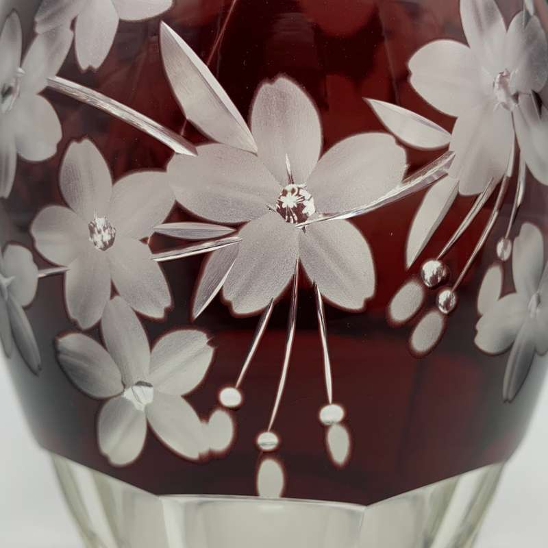 Early Garnet Red Bohemian Crystal Decanter