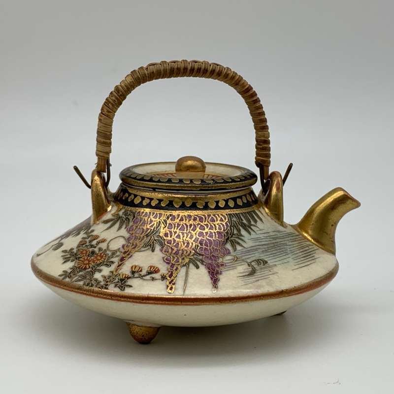 Early Miniature Japanese `Satsuma` Teapot (Signed)